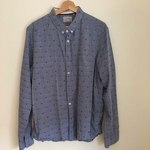 Nautical Vintage Style 7 Diamonds Button Down